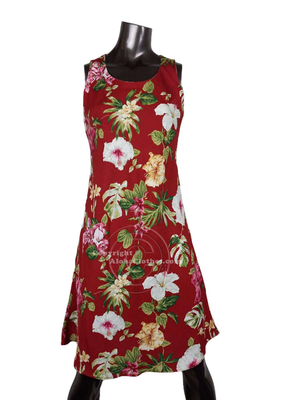 Bougainvillea Women's Short Tank Flared Hawaiian Dress